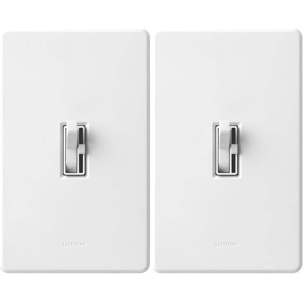 Toggler LED+ Dimmer Switch w/Wallplate for Dimmable LED Bulbs, 150W/Single-Pole or 3-Way, White (TGCL-2PK-WHW) (2-Pack) price history on PriceWatchPro