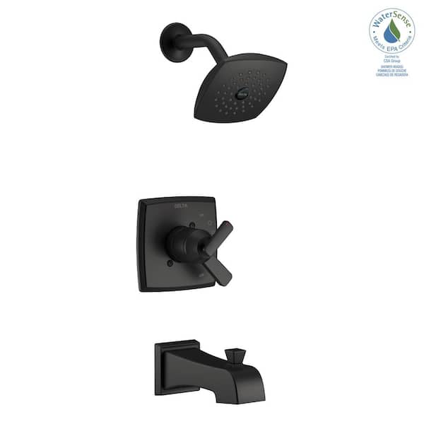 Delta Ashlyn 1Handle Wall Mount Tub and Shower Faucet Trim Kit in Matte Black (Valve Not