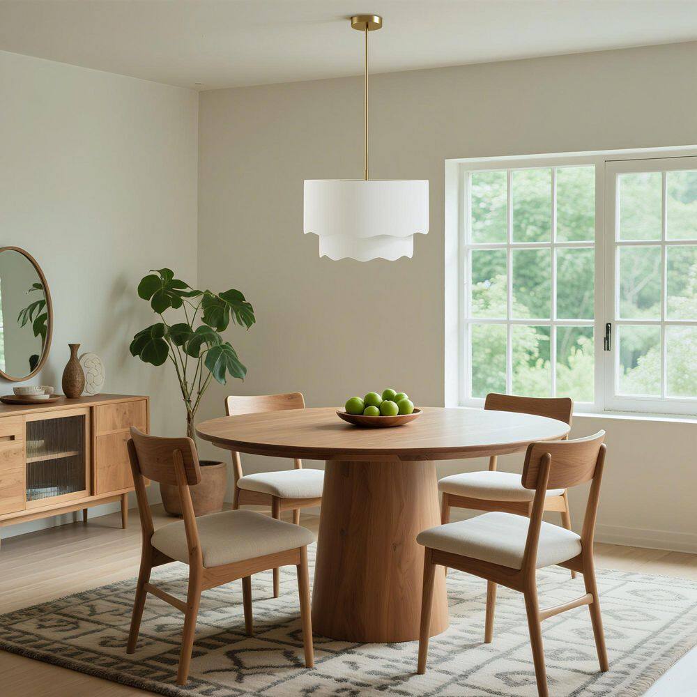 3-Light 22.05 in. Brass Drum Modern Tiered Dimmable Chandeliers Dining Kitchen Ceiling Lights Foyer Bedroom Lighting price history on PriceWatchPro