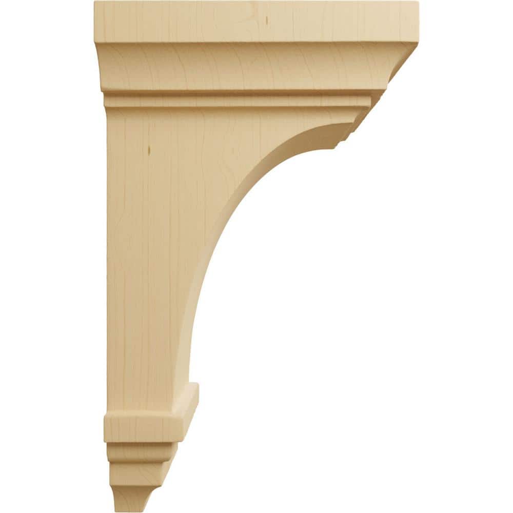 Alder Wood Traditional Small Jefferson Corbel, 8" Height
