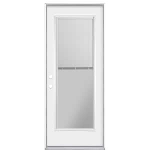 Masonite 36 In. X 80 In. Premium Clear 1/2-Lite Mini-Blind Right-Hand ...