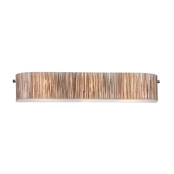 Titan Lighting Modern Organics 3-Light Polished Chrome Vanity Light