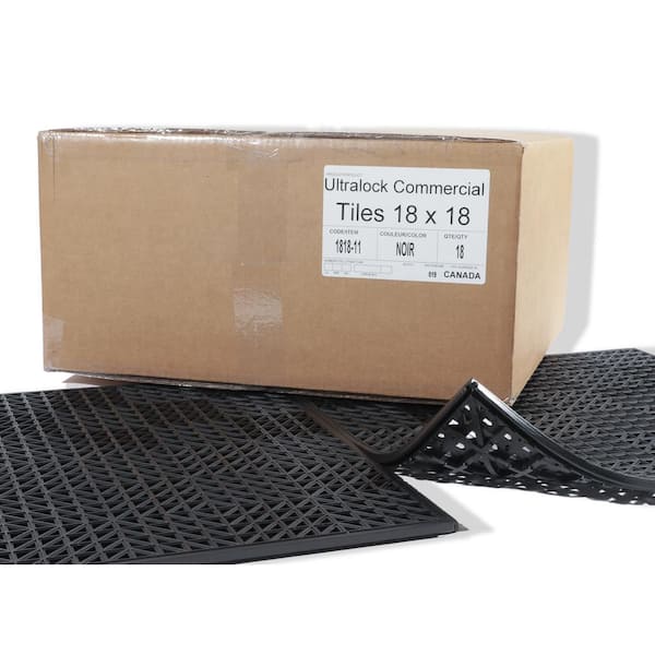 VEVOR 12 in. x 12 in. x 0.5 in. Drainage Tiles Compound Rubber Floor Tiles  for Pool, Shower, Deck Garage in Black (50-Pack) DJHZX50PBK0000001V0 - The  Home Depot