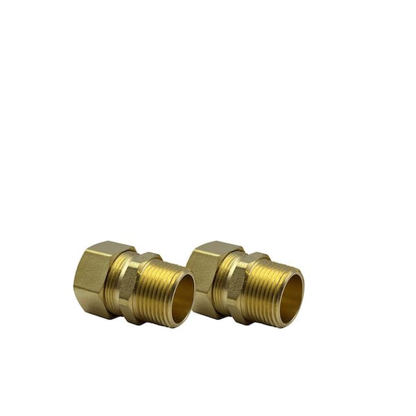 Everbilt 3/4 in. Compression x 3/4 in. MIP Brass Adapter Fitting