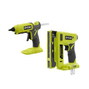 ONE+ 18V Cordless 2-Tool Combo Kit w/ Compression Drive 3/8 in. Crown Stapler and Dual Temperature Glue Gun (Tools Only)