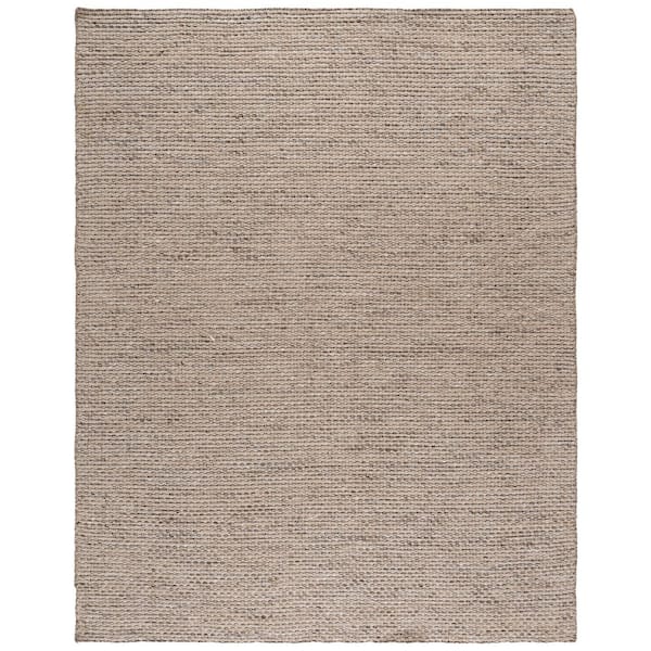 Vermont 8 ft. x 10 ft. Sand/Ivory Pebble Weave Washable Area Rug