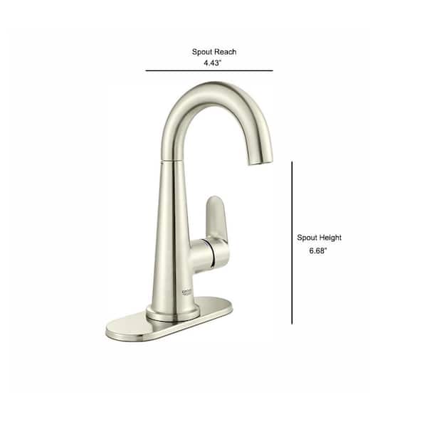 Grohe Veletto 4 In Centerset Single Handle Bathroom Faucet In Brushed Nickel Infinityfinish 23837en0 The Home Depot