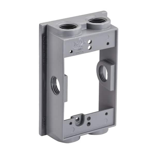 Southwire 1/2 in. Weatherproof 6-Hole Single Gang Rectangle Extension