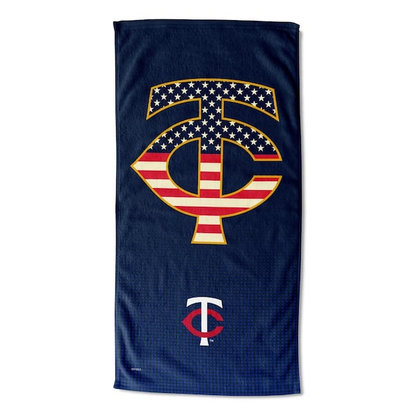 THE NORTHWEST GROUP MLB Multi-Color Twins Celebrate Series Printed Cotton/Polyester Blend Beach Towel