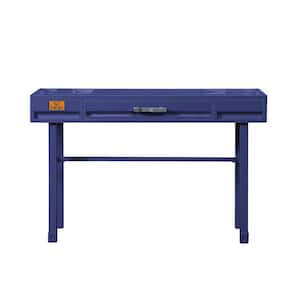 47 in. Rectangular Blue 1 Drawer Writing Desks with Built-In Storage