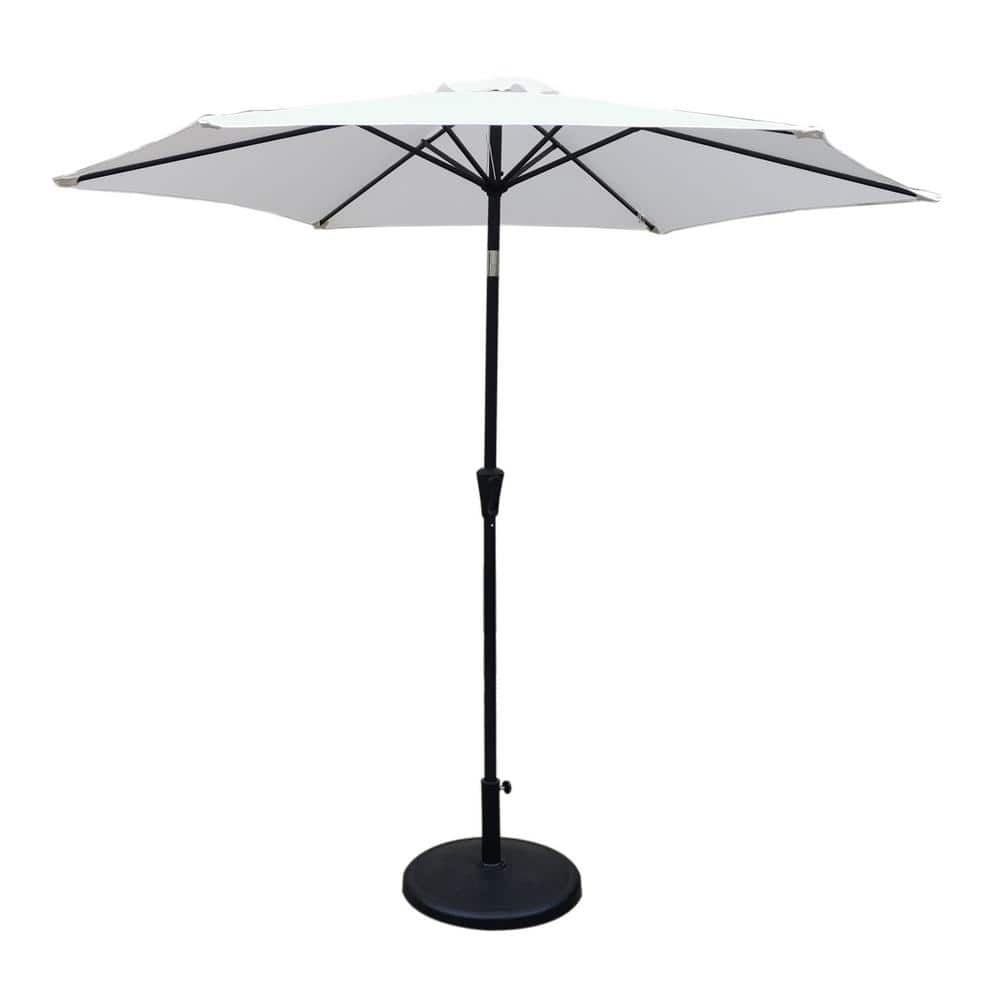 8.8 ft. Aluminum Market Patio Umbrella, with 42 lbs. Resin Umbrella Base, P