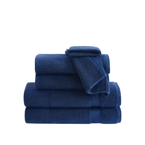 Truly Soft Cloud 6-Piece Navy Solid Cotton Towel Set