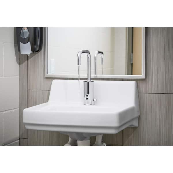 Greenwich Wall-Mount Vitreous China Bathroom Sink in White with Overflow Drain