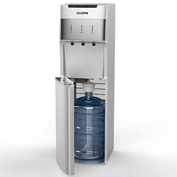 White Bottom Loading 3 Gal. or 5 Gal. Water Cooler Dispenser with 3-Temperature Settings