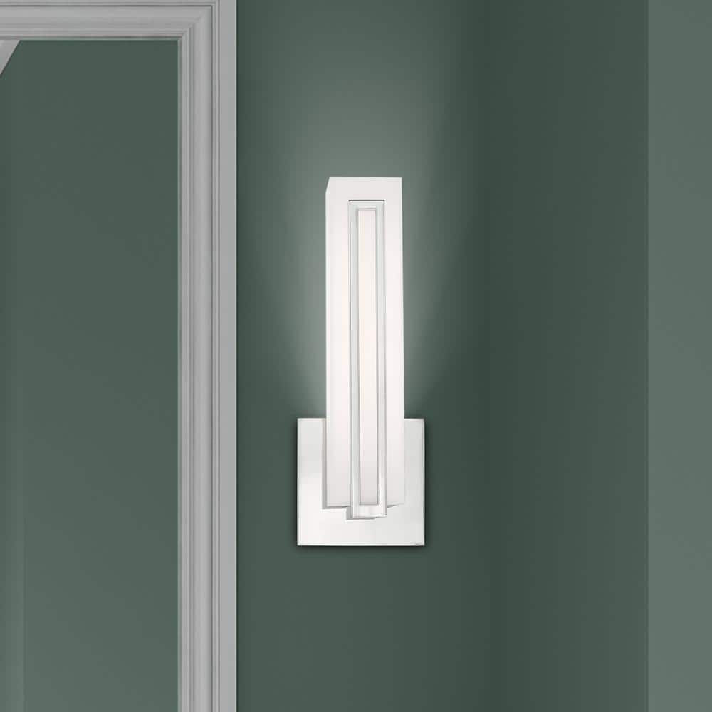 12" Polished Chrome Dimmable LED Vanity Wall Sconce