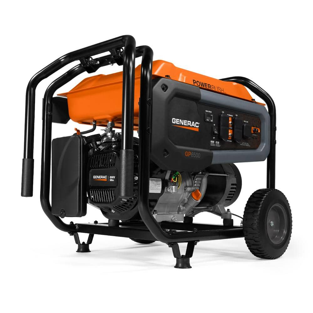 GP 6500-Watt Recoil Start Gas-Powered Portable Generator, 49-ST/CSA -  Generac, 76905