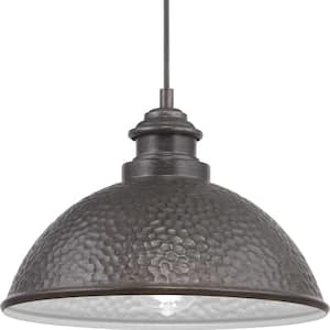Englewood Collection 1-Light Antique Pewter Farmhouse Outdoor Hanging Lantern Light