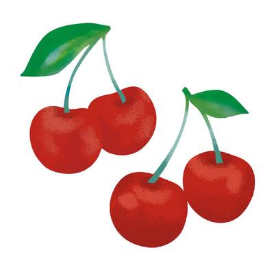 Cherry Peel and Stick Wall Decals (set of 7)