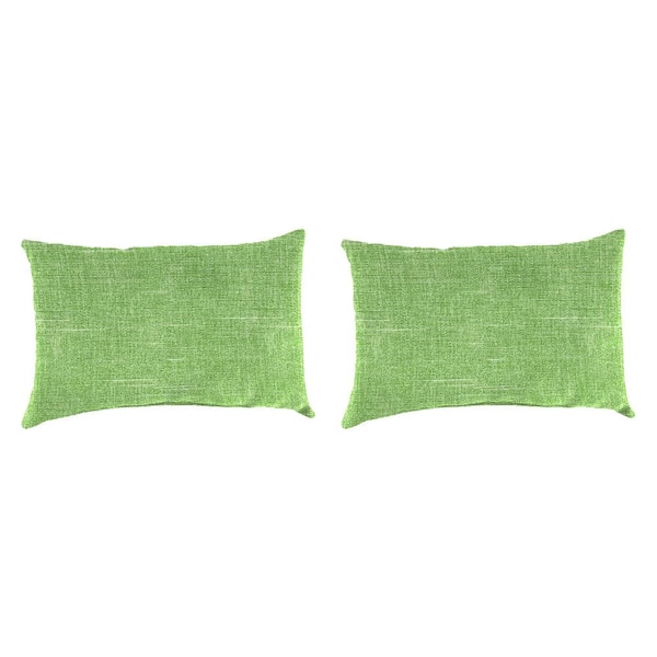 Jordan Manufacturing 18 in. L x 12 in. W x 4 in. T Tory Palm Outdoor Lumbar Throw Pillow (2-Pack)