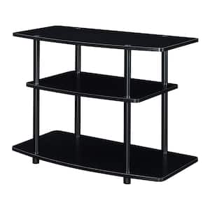 Designs2G0 31.5 in. Black / Black TV Stand Fits up to 32 in. TV with 3-Tiers