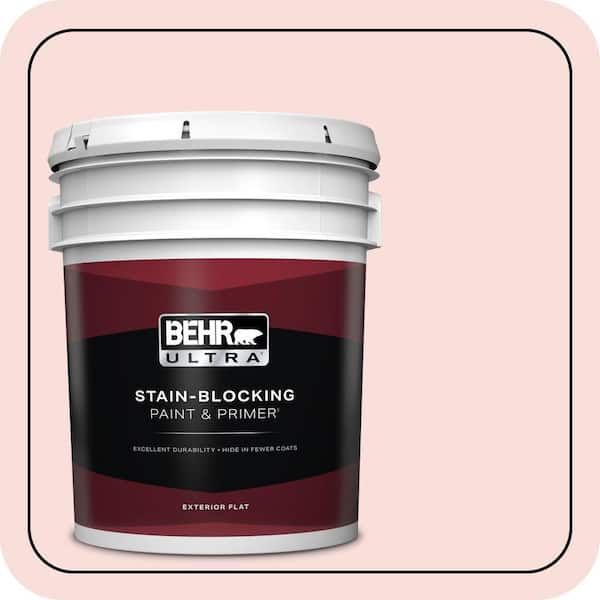 BEHR ULTRA 5 gal. #160C-1 Floral Linen Flat Exterior Paint & Primer