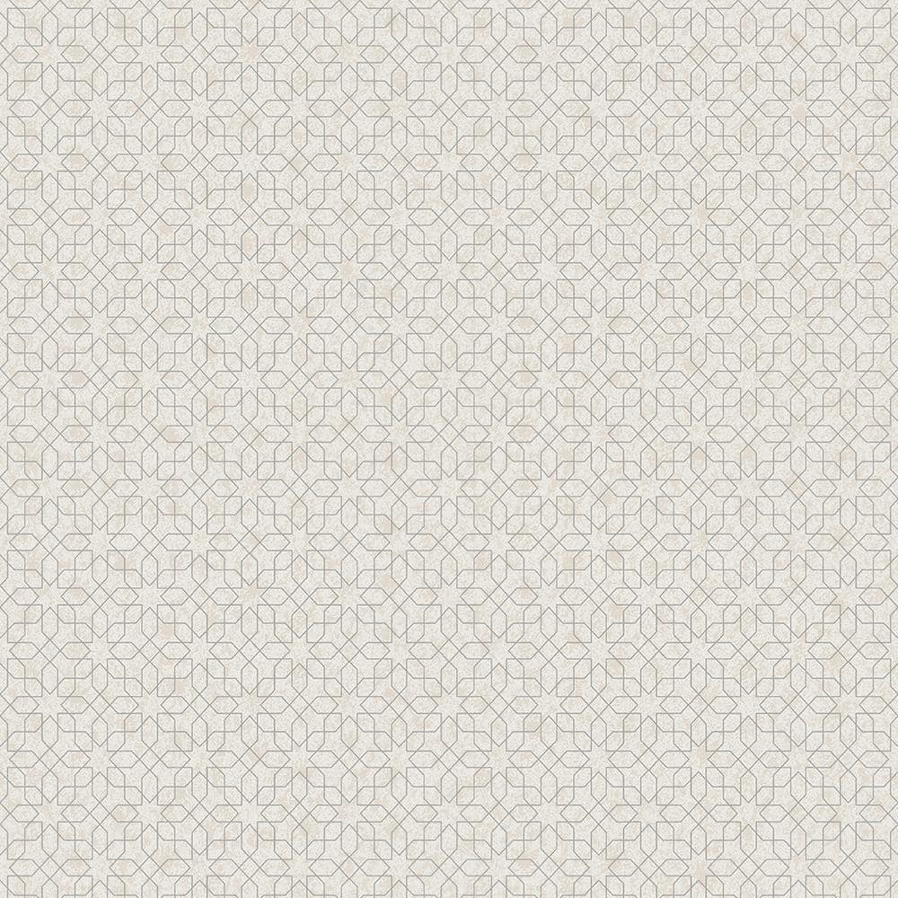Metallic FX Silver and Grey Geometric Mosaic Design Non-Woven Wallpaper