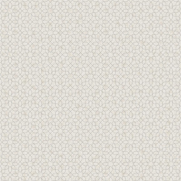 Unbranded Metallic FX Silver and Grey Geometric Mosaic Design Non-Woven Wallpaper Sample