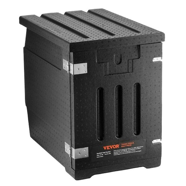 Insulated Food Pan Carrier 82 qt. Hot Box for Catering, LLDPE Food Box Carrier with Double Buckles