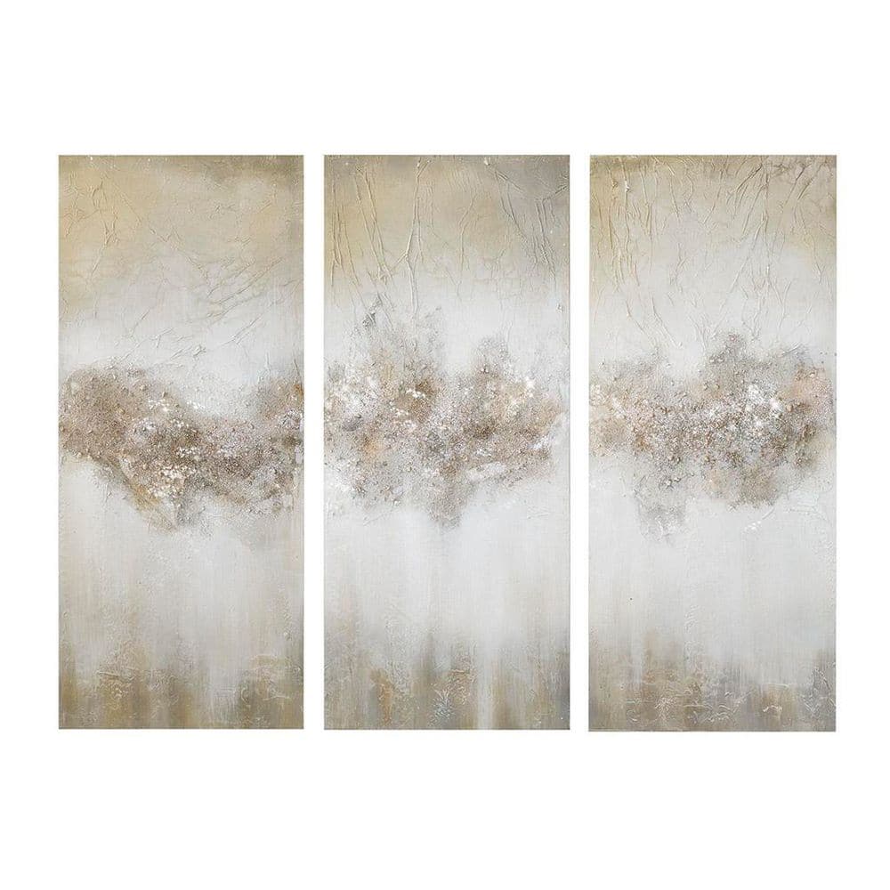 3-Pieces Framed Giclee Print Abstract Art Print 6 in. x 17 in.