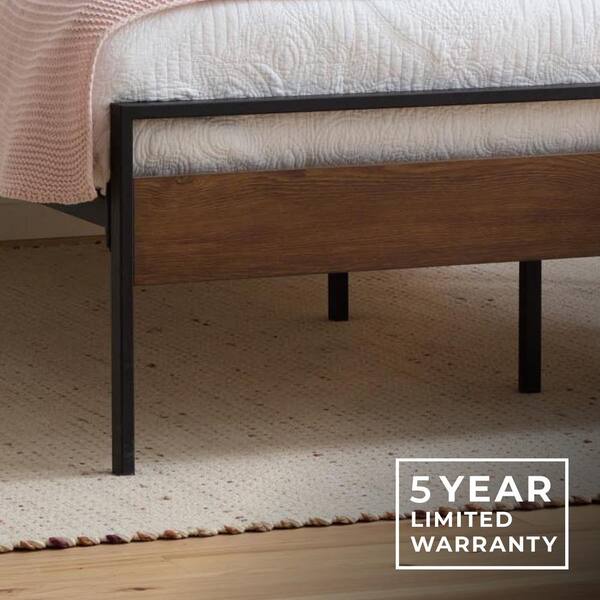 Brookside nora metal and deals wood platform bed