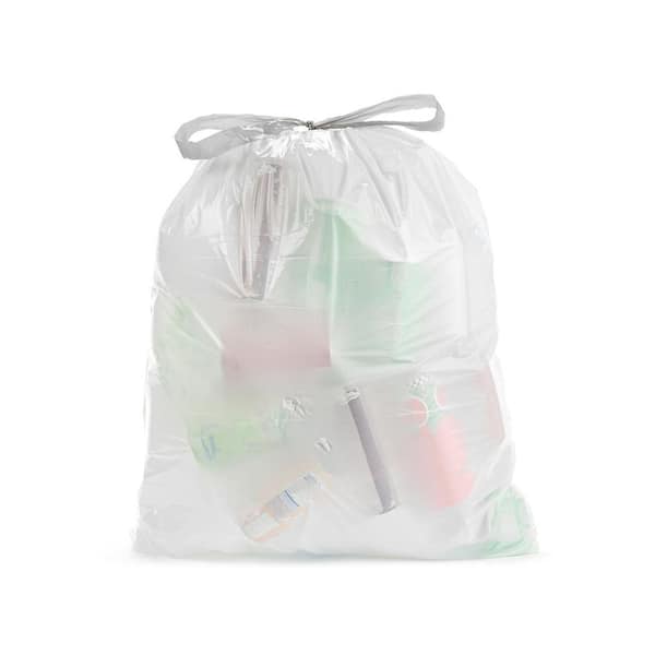 18 Gal. White Extra Tall Kitchen Drawstring Bags with 20% PCR (30-Count)