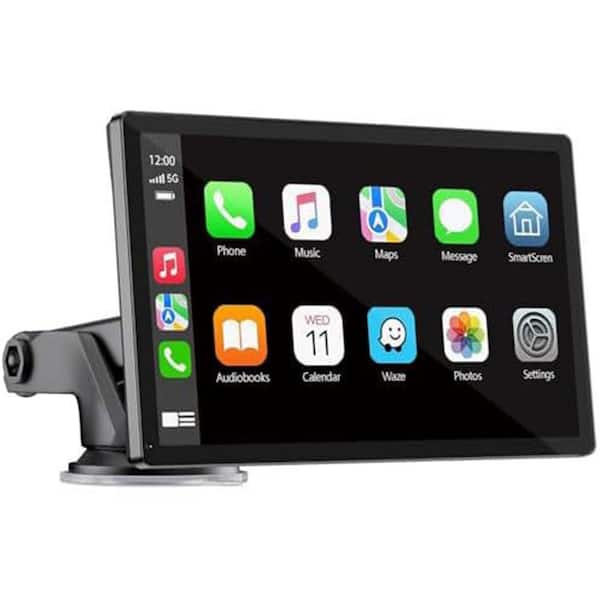 7 in. Wireless CarPlay Screen Portable Touchscreen Stereo with Android Auto Mirror Link Backup Camera Bluetooth GPS