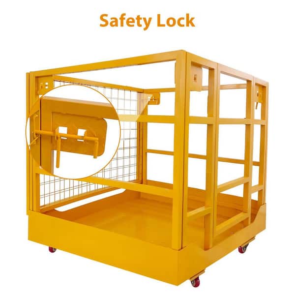 Garvee Forklift Safety Cage 43 in. x 45 in. Forklift Basket with