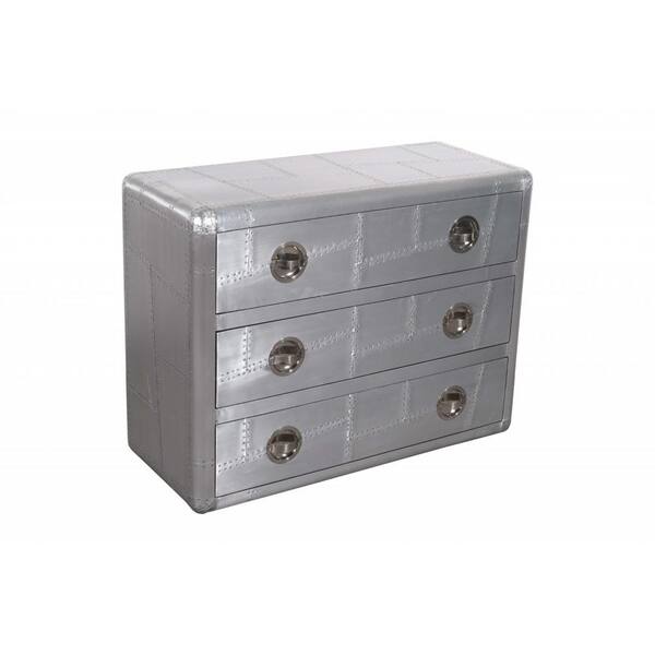 HomeRoots Danielle Silver 3 Drawers 42 in. Dresser