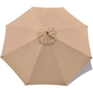 Patio Umbrella 9 ft. Replacement Canopy for 8 Ribs-Beige