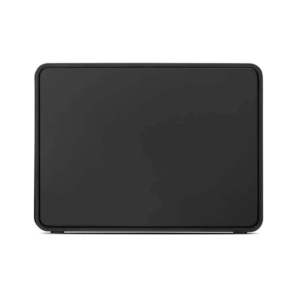 Brilliant Steel Bread Box with Black Accents