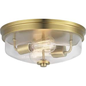 Blakely Collection 2-Light Bronze Flush Mount