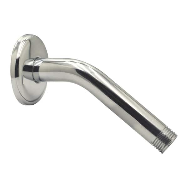 Westbrass 6 in. Shower Arm with Flange in Polished Nickel