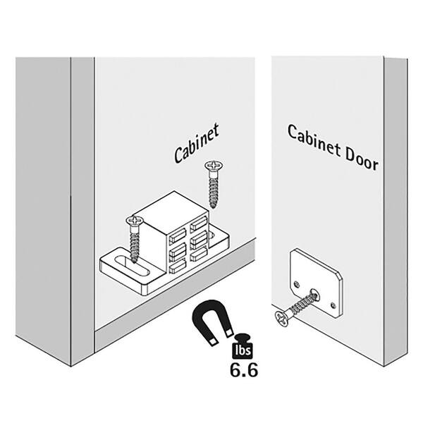 High Rise Magnetic Catch, White (1-Pack) High Rise Magnetic Catch, White (1-Pack)