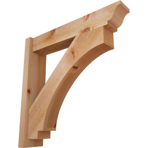 Ekena Millwork 6 in. x 28 in. x 28 in. Western Red Cedar Imperial Traditional Rough Sawn Outlooker