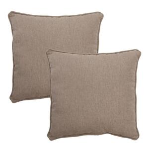Textured Silver Pebble Outdoor Throw Pillow (2-Pack)