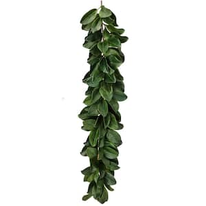 48 in. Green Artificial Magnolia Leaf Garland