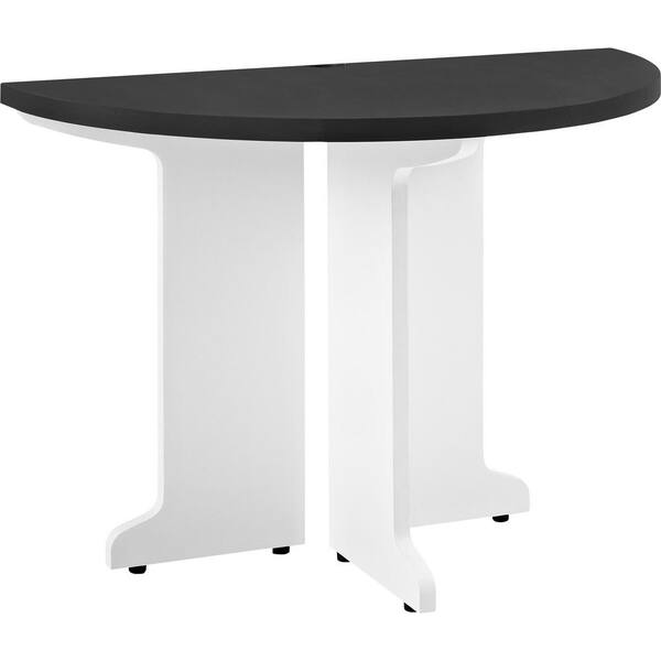 Ameriwood Home Mansfield Gray And White Peninsula Computer Desk Hd86023 The Home Depot