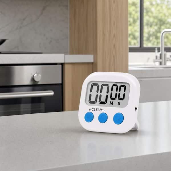 Wudkey 12 Pack Colorful Digital Kitchen Timer with Magnetic Back for Cooking Baking, Minute Second Count Up Countdown