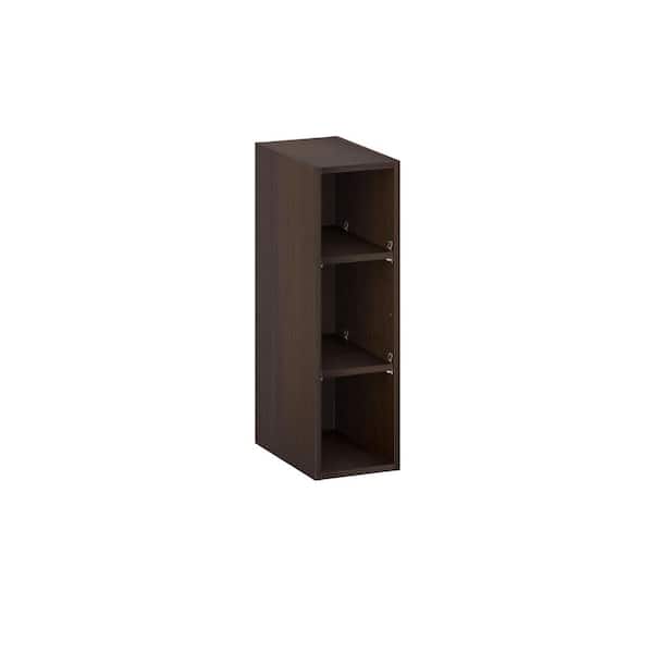 J COLLECTION Georgetown 9 in. W x 14 in. D x 30 in. H Assembled Open Shelf Wall Kitchen Cabinet in Chestnut