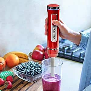 Rechargeable Handheld Mixer With 3-speed Control, Stainless Steel