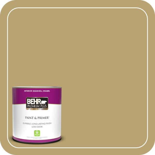 BEHR PREMIUM PLUS 1 qt. Home Decorators Collection #HDC-AC-16 Cumin Eggshell Enamel Low Odor Interior Paint & Primer