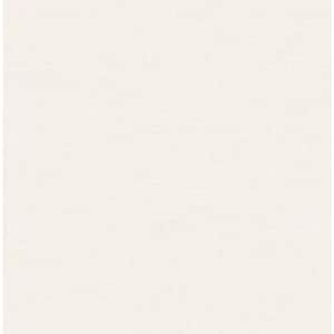 Luxe Retreat Ivory Faux Linen Paper Unpasted Wallpaper Roll (56 sq. ft.)