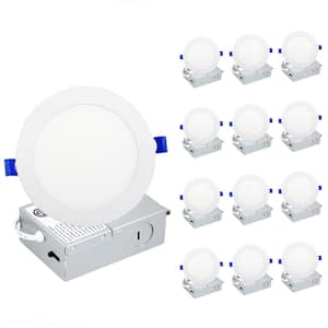 6 in. Adjustable CCT Canless Indoor Integrated LED Recessed Down Light, UltraThin LED Recessed Ceiling Light (12-Pack)