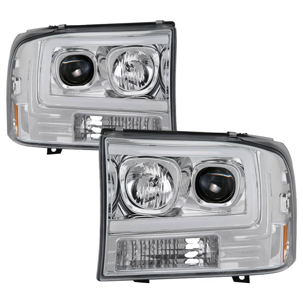 Ford F250 Super Duty 99-04 / Ford Excursion 00-04 1PC Light Bar Projector Headlights - Chrome price history on PriceWatchPro
